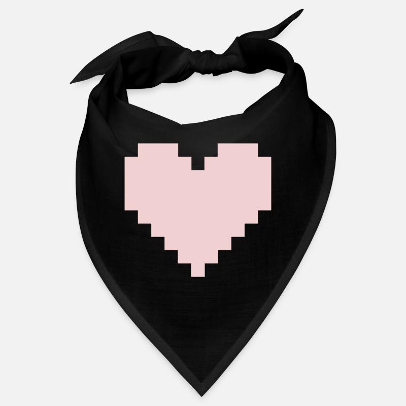 Pixel Pink Heart Bandana