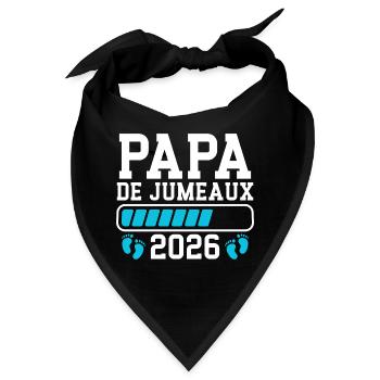 Aktueller Vater kündigt den Vater der Zwillinge 2026 an - Bandana - Schwarz - Vorne