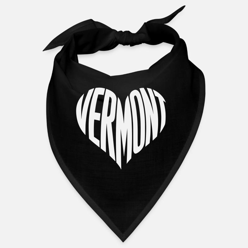 Vermont, USA Herz Typografie Bandana