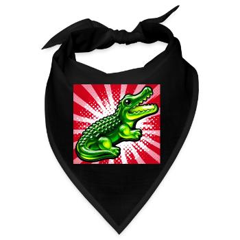 Krokodil - Bandana - Schwarz - Vorne