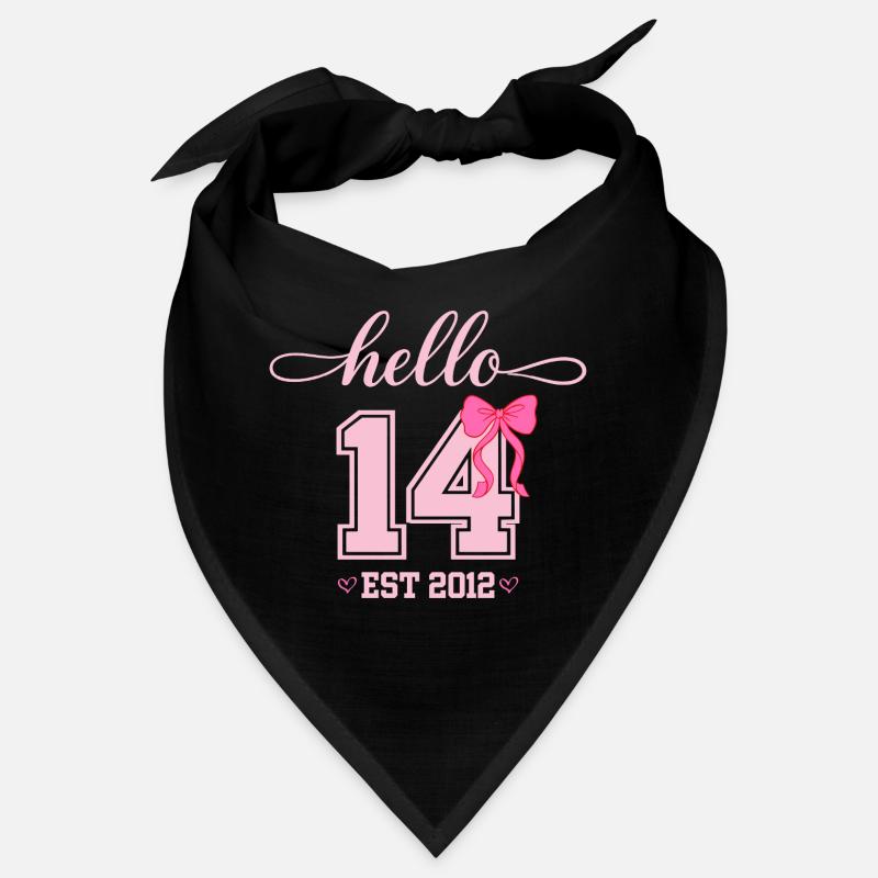 Hello 14 Est 2012 Mädchen Geburtstag Design Bandana