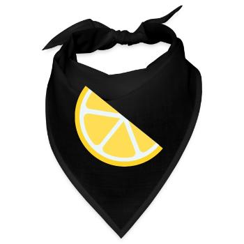 Zitronen-Scheibe Vintage Grafik - Bandana - Schwarz - Vorne