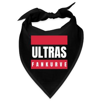 Ultras Fankurve Fußball Fan Supporter Statement - Bandana - Schwarz - Vorne