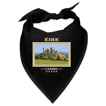 Irland Cashel Vintage Reisemarke - Bandana - Schwarz - Vorne