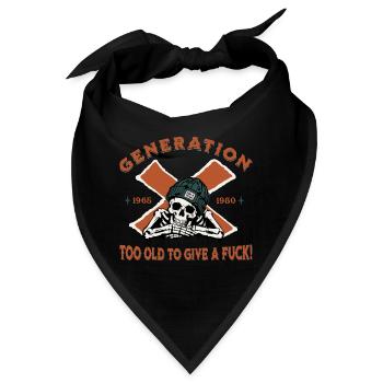Generation X - Vintage Design - Bandana - Schwarz - Vorne