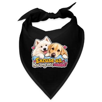 Hunde fragen: Wann sind die Tierheime? - Bandana - Schwarz - Vorne