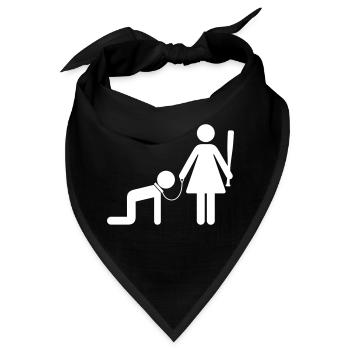 Eine Frau hält einen Mann als Sklave - Bandana - Schwarz - Vorne