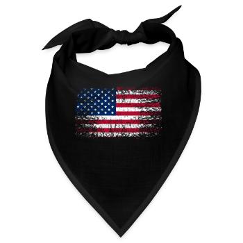 Vintage USA Flagge - Bandana - Schwarz - Vorne
