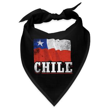 Chile Flagge - Bandana - Schwarz - Vorne