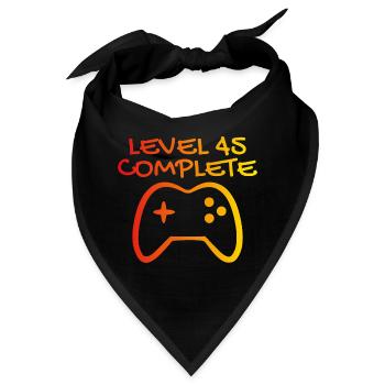 45. Geburtstag Level 45 Complete - Bandana - Schwarz - Vorne