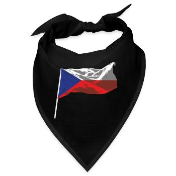 Czech Design für Tschechen Fans - Bandana - Schwarz - Vorne