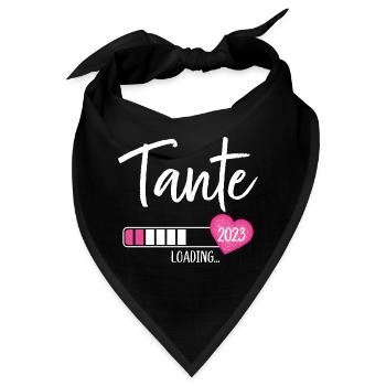 Tante Loading 2023 Herz Nichte Mädchen - Bandana - Schwarz - Vorne
