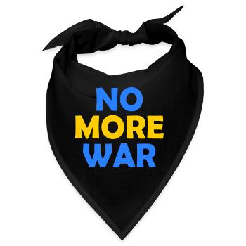 No more war - Bandana - Schwarz - Vorne