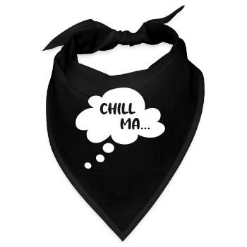 Sprechblase coole Sprüche chillen entspannen Wolke - Bandana - Schwarz - Vorne
