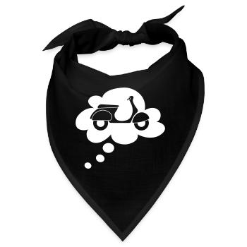 Roller urlaubsreif Denkblase Italien Sprechblase - Bandana - Schwarz - Vorne