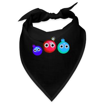 Christbaumkugeln, Kugeln, Weihnachten,Familie - Bandana - Schwarz - Vorne