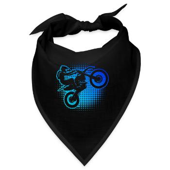 Motocross Supermoto Dirt Bike Dirt Biker - Bandana - Schwarz - Vorne