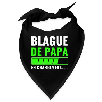 Papas Witz wird geladen - Bandana - Schwarz - Vorne