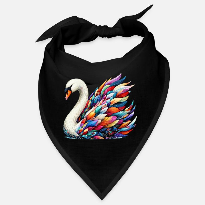 Schwan - Bandana - Schwarz