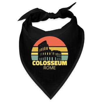 Kolosseum Rom Retro-Silhouette - Bandana - Schwarz - Vorne
