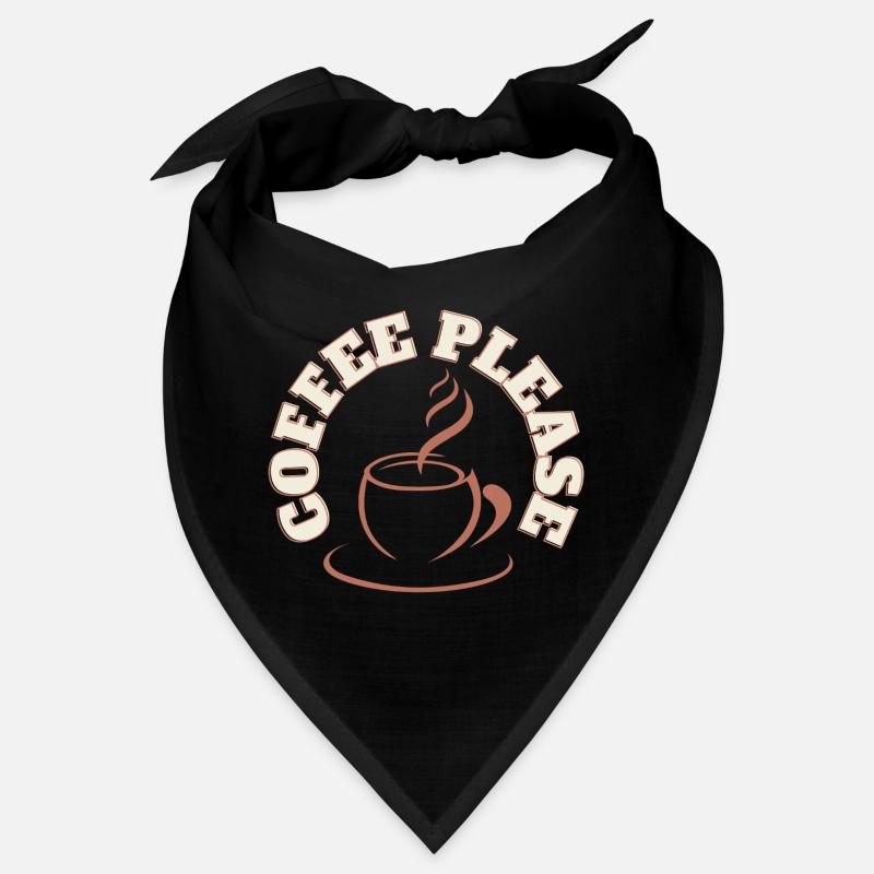 Kaffee bitte rundes Logo Bandana