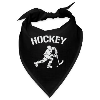 Hockey-Silhouette: Eiszeit auf dem Eis - Bandana - Schwarz - Vorne