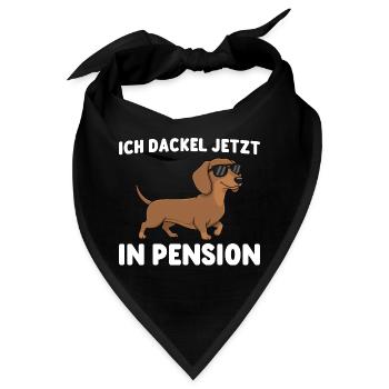 Pensionär Ich dackel jetzt in Pension - Bandana - Schwarz - Vorne