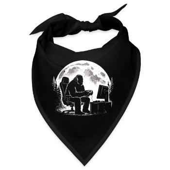 Bigfoot Gamer - Bandana - Schwarz - Vorne