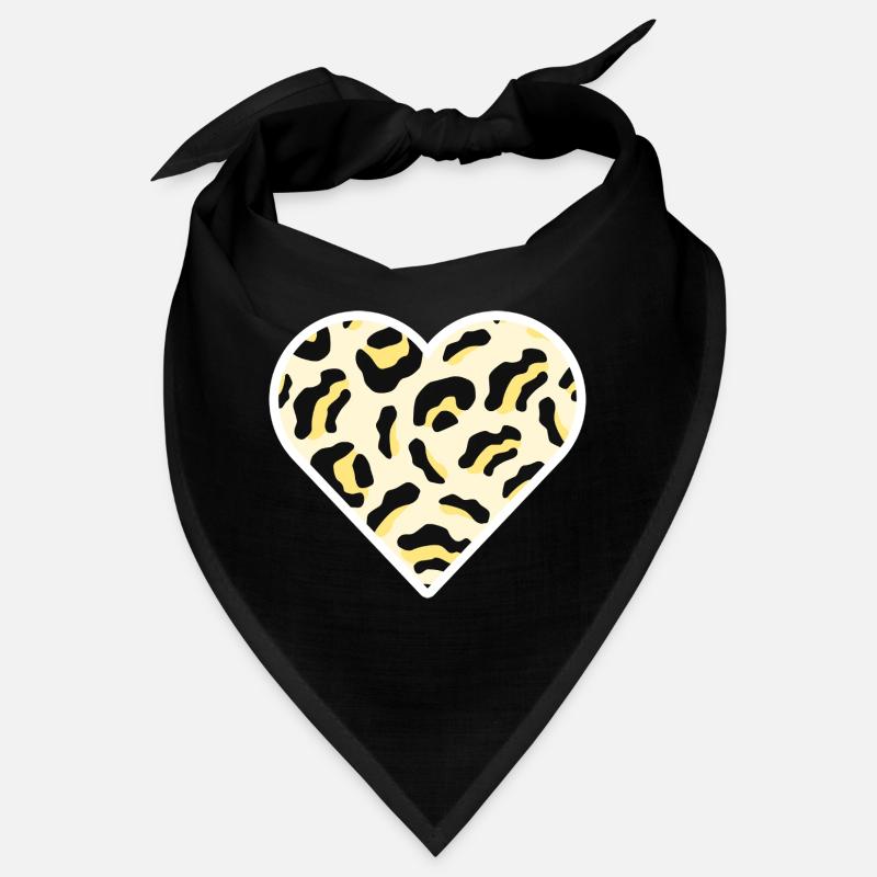 Cœur classique à imprimé léopard Bandana