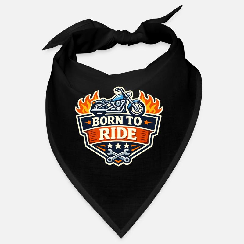 BornToRide Motorcycle Logo Bandana