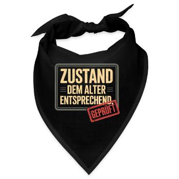 Zustand Dem Alter Entsprechend Oldtimer Geburtstag - Bandana - Schwarz - Vorne