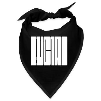 Electro-Musik, kühnes Logodesign - Bandana - Schwarz - Vorne