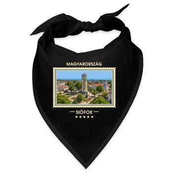 Ungarn Siófok Vintage Reisemarke - Bandana - Schwarz - Vorne