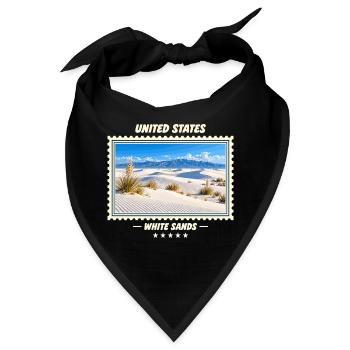 Vereinigte Staaten White Sands Vintage Reisemarke - Bandana - Schwarz - Vorne