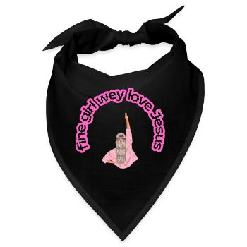 feines Mädchen, wir lieben Jesus - Bandana - Schwarz - Vorne