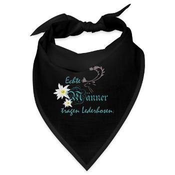 Lederhose - Bandana - Schwarz - Vorne