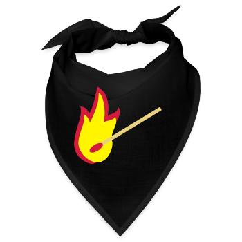 Feuer Flamme Energie - Bandana - Schwarz - Vorne