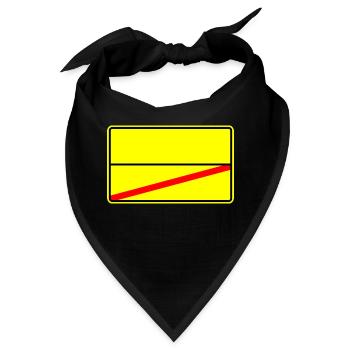 Ortsschild Vorlage - Bandana - Schwarz - Vorne