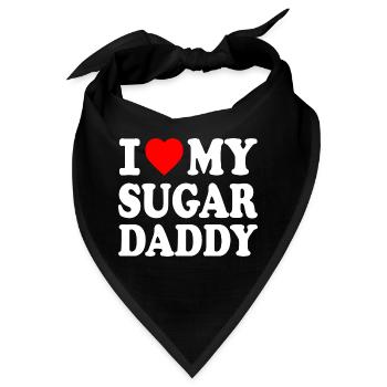 I love my Sugar daddy - Bandana - Schwarz - Vorne