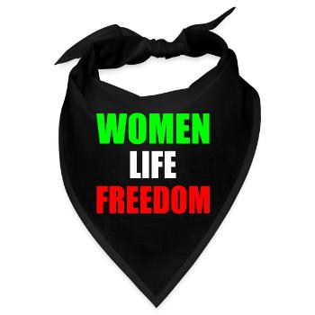 Women life freedom - Bandana - Schwarz - Vorne