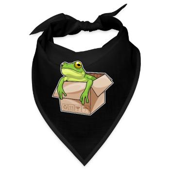Frosch Karton - Bandana - Schwarz - Vorne