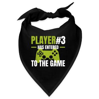 Spieler 3 Betritt Das Spiel - Bandana - Schwarz - Vorne