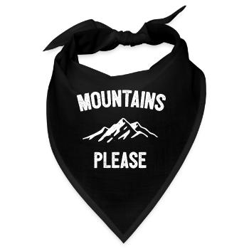 Berge bitte - Bandana - Schwarz - Vorne
