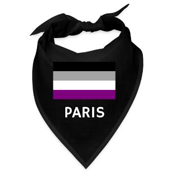 Asexualität Pride Flagge Paris - Bandana - Schwarz - Vorne