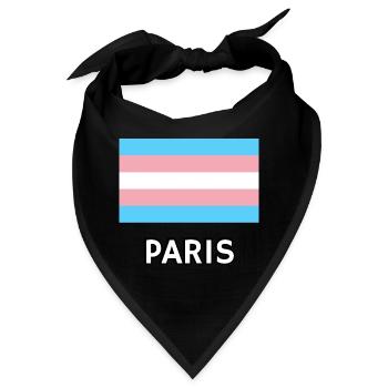 Trans Pride Flagge Paris - Bandana - Schwarz - Vorne