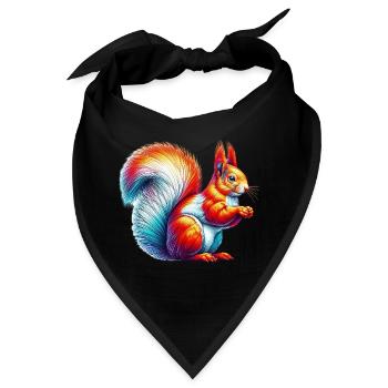 Eichhörnchen - Bandana - Schwarz - Vorne