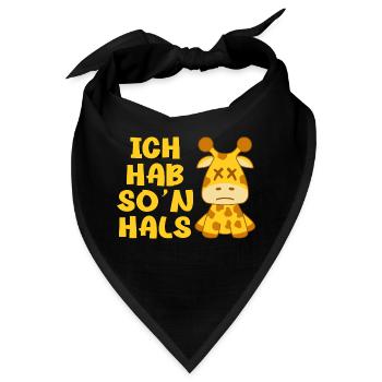 Ich hab so'n Hals Choleriker Giraffe Geschenk - Bandana - Schwarz - Vorne