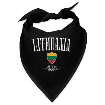 Litauischer Stolz, minimalistisches, elegantes Design - Bandana - Schwarz - Vorne