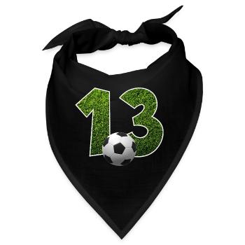 NR. 13 NUMMER 13 FUßBALL 13. GEBURTSTAG - Bandana - Schwarz - Vorne