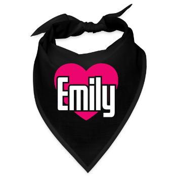 I Love Emily Pinkes Herz Ich liebe Emily - Bandana - Schwarz - Vorne